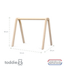 Wooden baby gym | Solid wooden play arch with jungle hangers - natural
