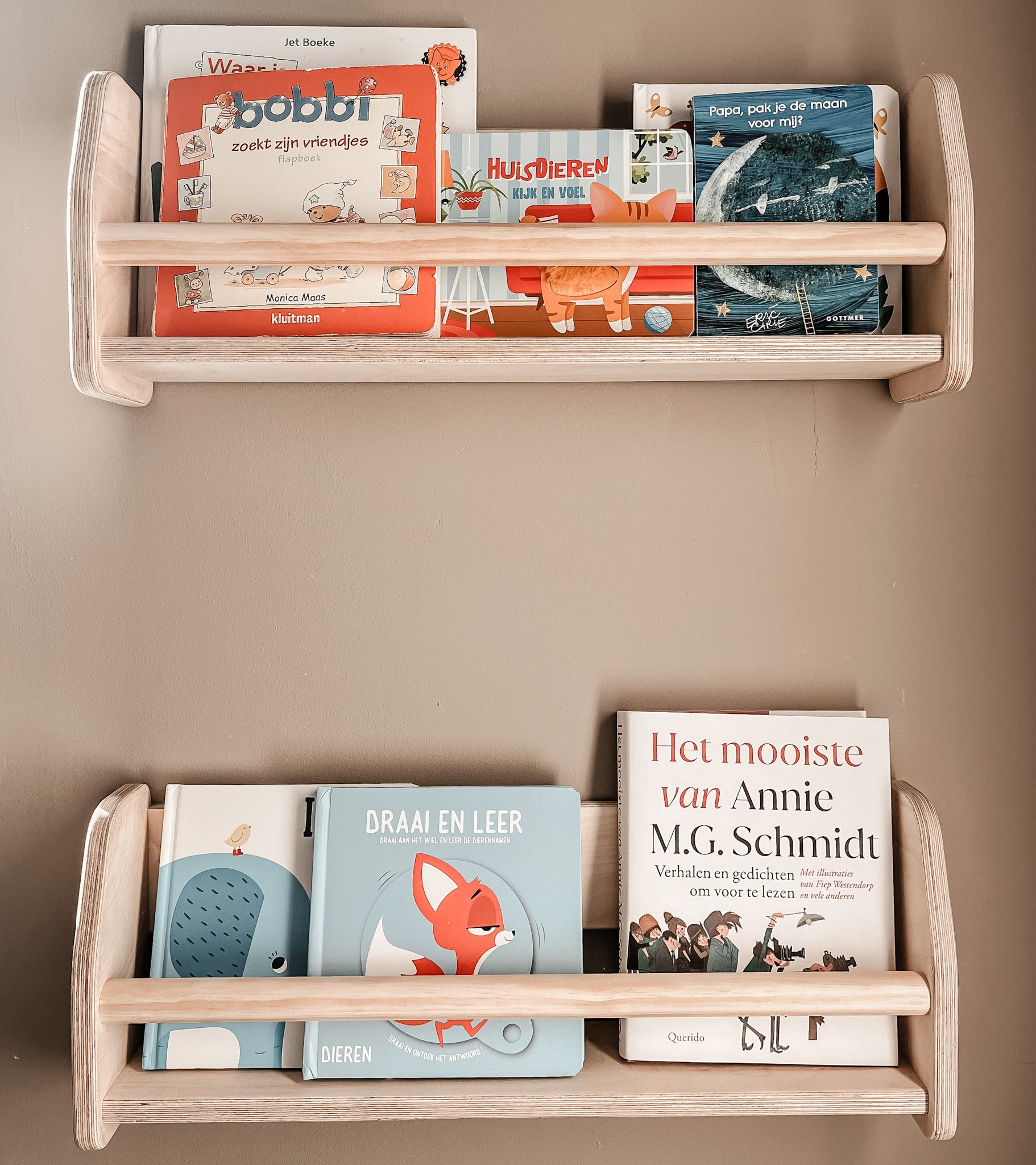 Montessori children's room bookshelf | 1 shelf - natural