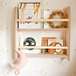 Montessori children's room bookshelf | 2 shelves - natural