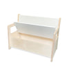 Montessori valve bench | Wooden toy box, storage bench, toy bench - natural/white