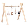 Wooden baby gym | Solid wooden play arch teepee shape (without hangers) - natural