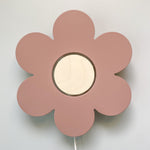 Wooden wall lamp children's room | Flower - terra pink