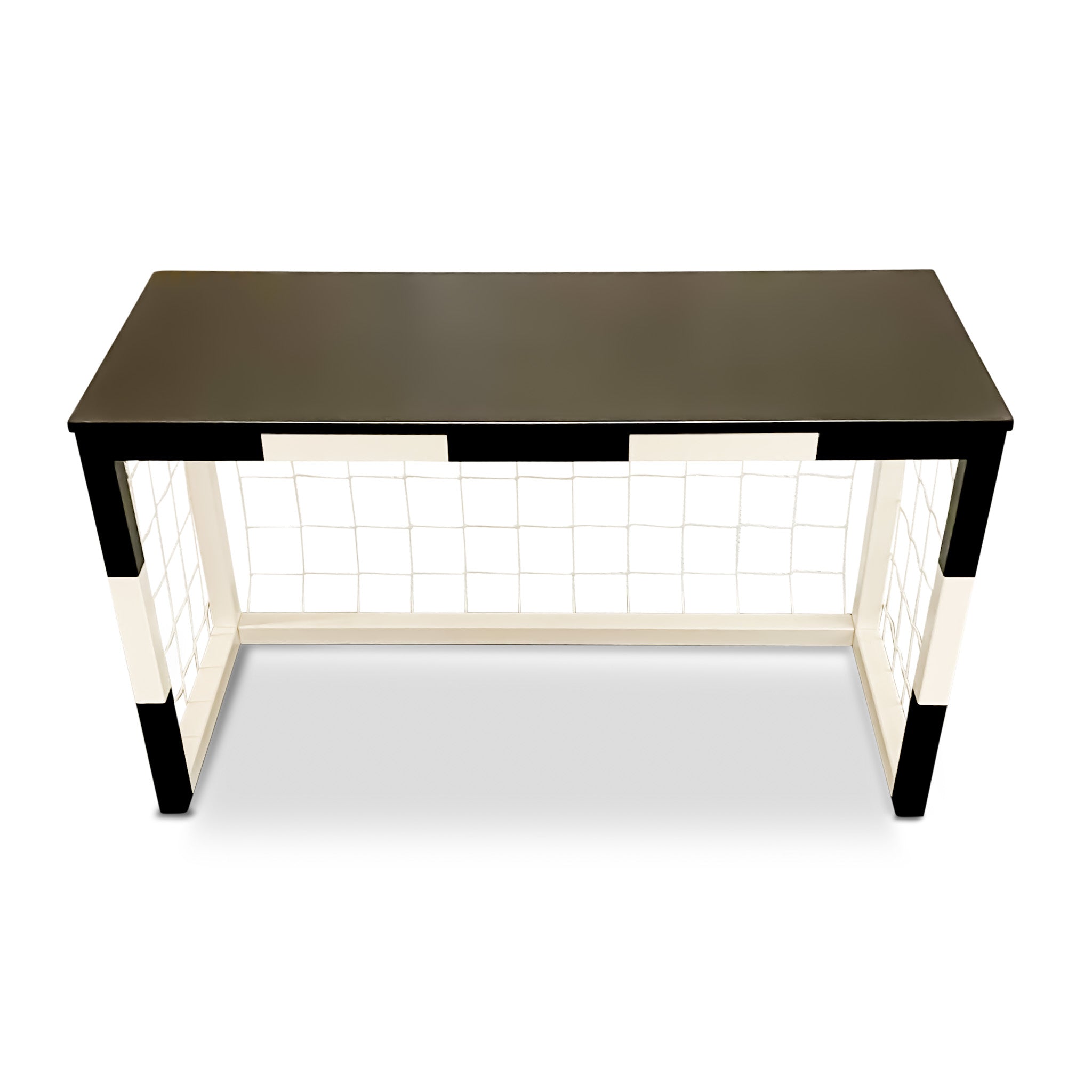Wooden desk children's room  | Football goal desk with net - white/black