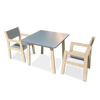 Wooden children's furniture set 4-7 years | Table + 2 chairs - denim drift