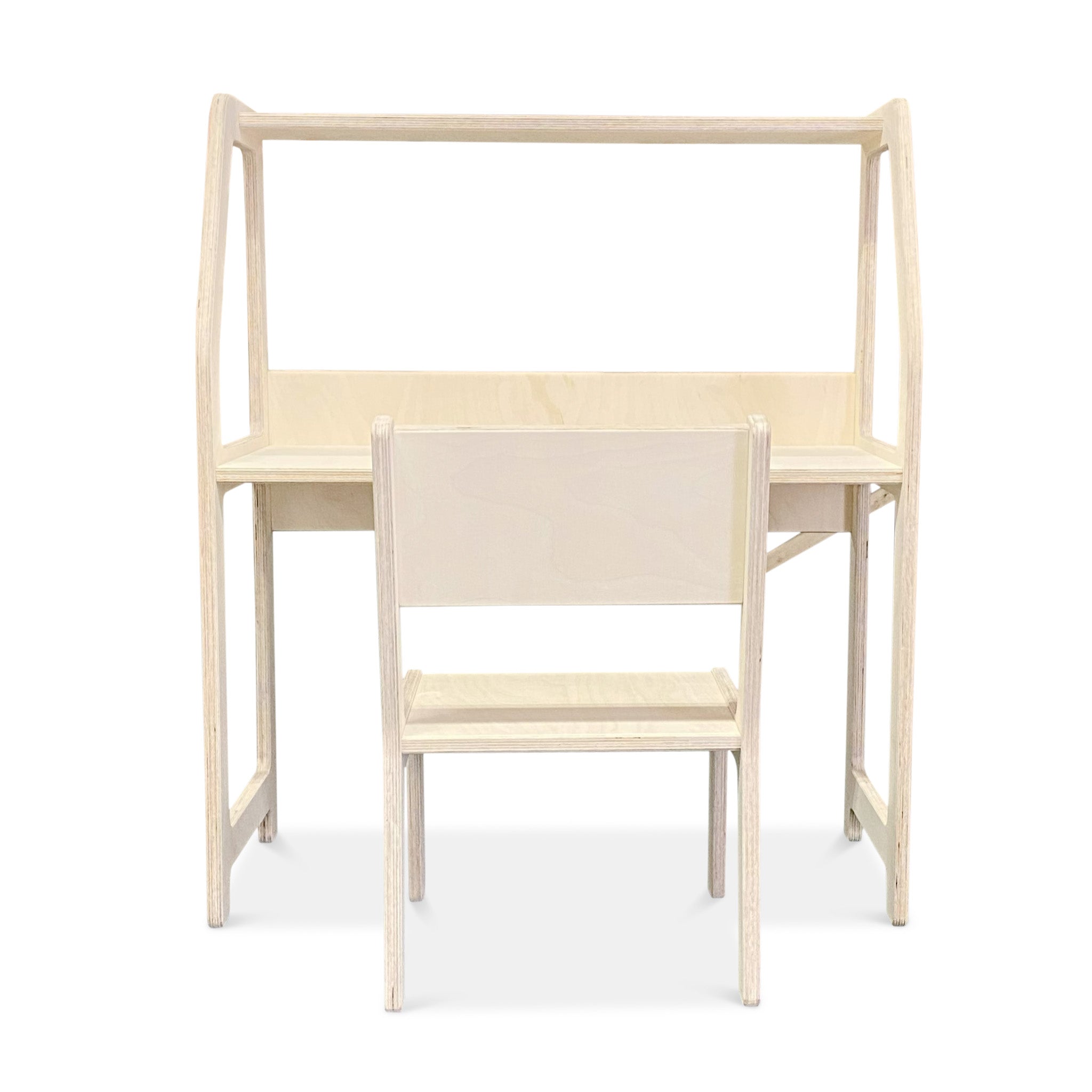 Montessori wooden desk children's room 2-7 years | With chair - natural