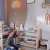 Montessori play furniture | Children's storage furniture 3 shelves - natural