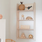 Montessori book wall cabinet children's room | 4 shelves - natural