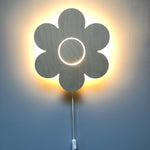 Wooden wall lamp children's room | Flower - natural