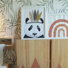 Load and play video in Gallery viewer, Wooden wall lamp children&#39;s room | Panda - white/black