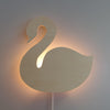 Wooden children’s room wall lamp | Swan, plywood - toddie.com