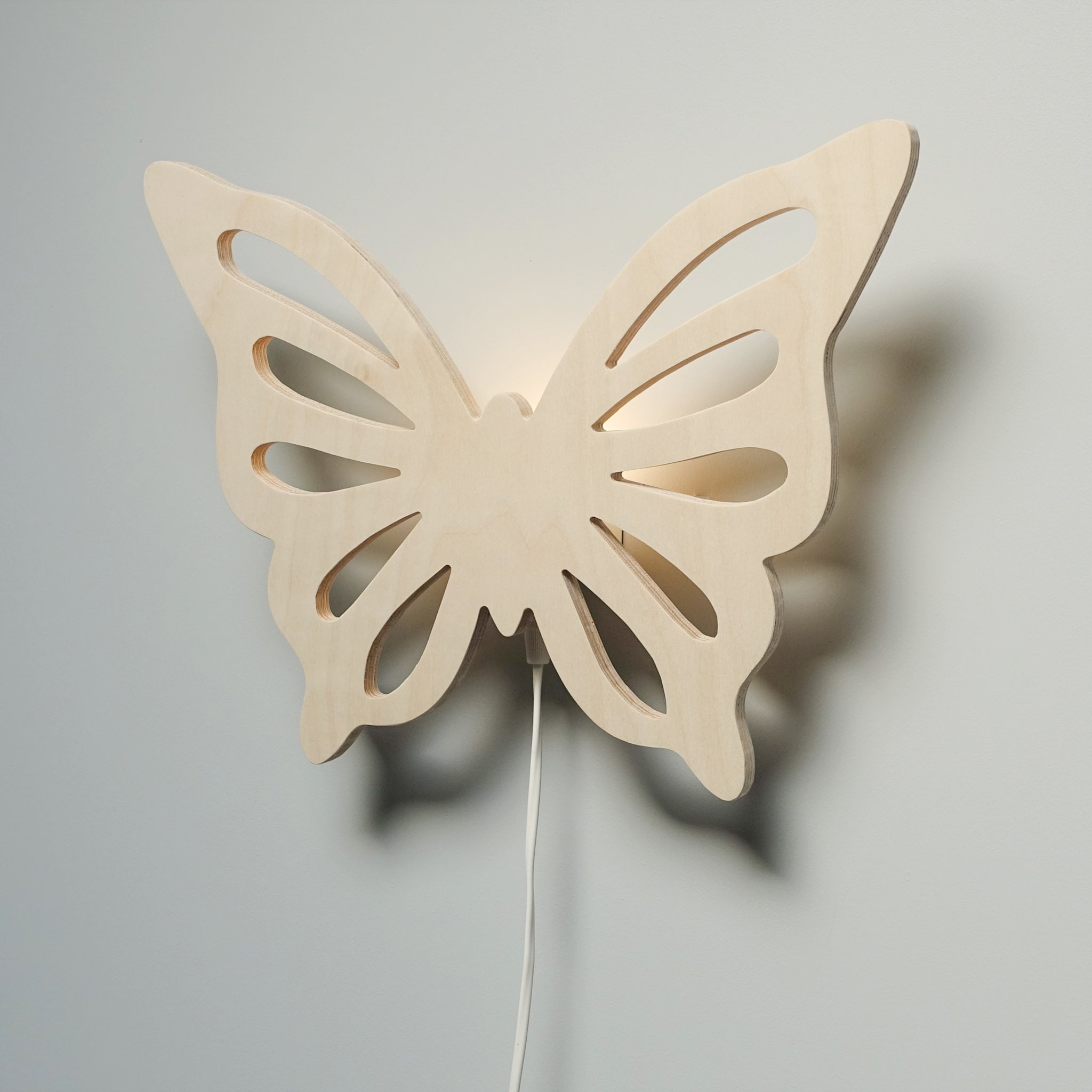 Wooden children’s room wall lamp | Butterfly - toddie.com