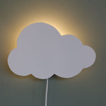 Wooden wall lamp children's room | Cloud - white