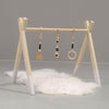 Wooden baby gym, White, without hangers (sold separately) - toddie.com