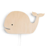 Wooden wall lamp children's room | Whale - natural