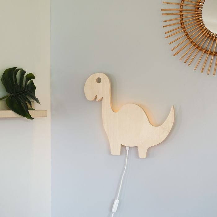 Wooden children’s room wall lamp | Dino - plywood - toddie.com