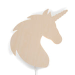 Wooden wall lamp children's room | Unicorn - natural