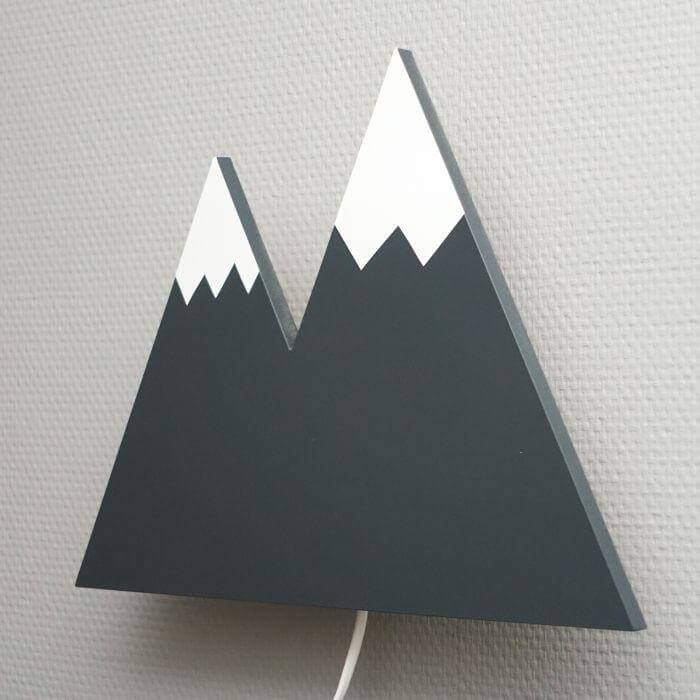 Wooden children’s room wall lamp | Mountains - toddie.com