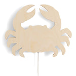 Wooden wall lamp children's room | Crab - natural