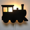 Wooden children’s room wall lamp | Train - Locomotive Black - toddie.com