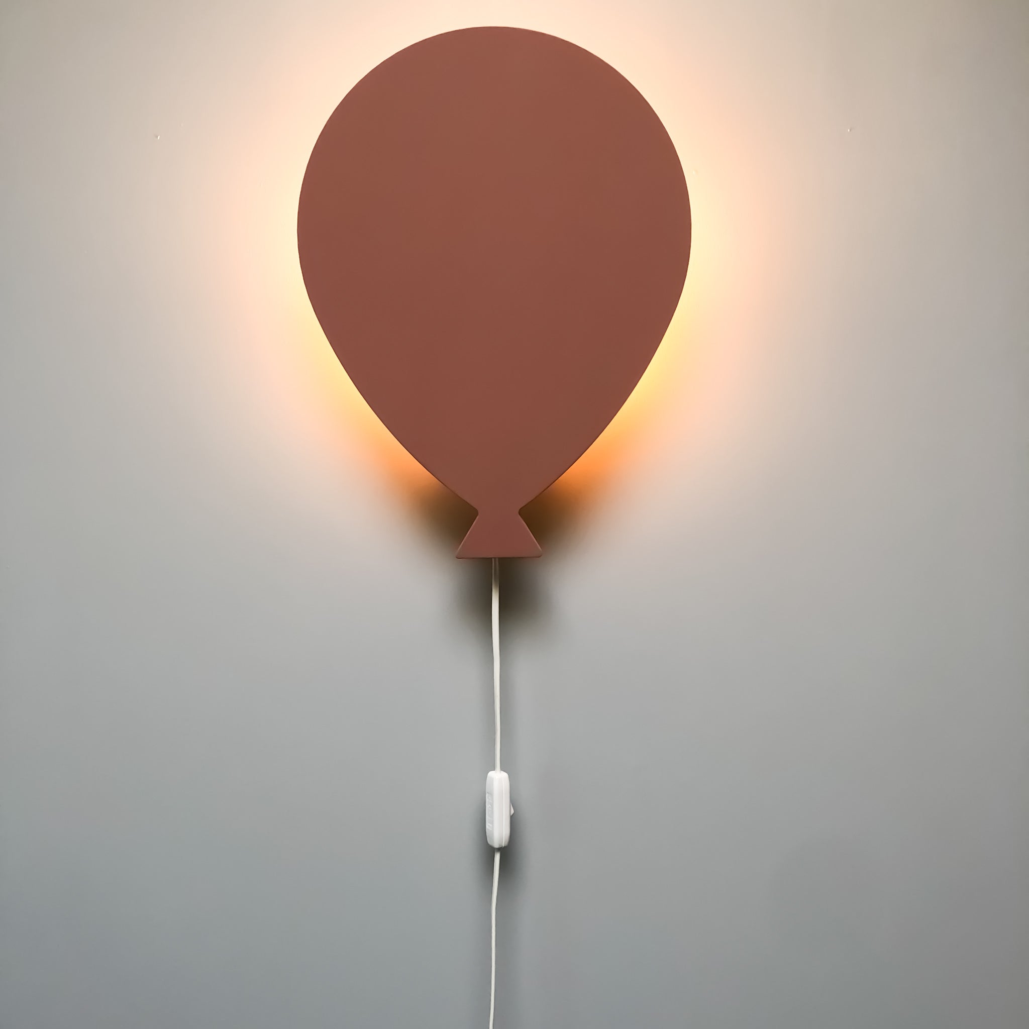 Wooden children’s room wall lamp | Balloon - Terra Pink - toddie.com