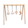 Wooden baby gym, with natural hangers - toddie.com