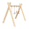 Wooden baby gym, with natural felt hangers - toddie.com