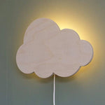 Wooden wall lamp children's room | Cloud - natural