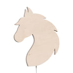 Wooden wall lamp children's room | Horse - natural