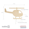 Wooden children’s room wall lamp | Helicopter - toddie.com