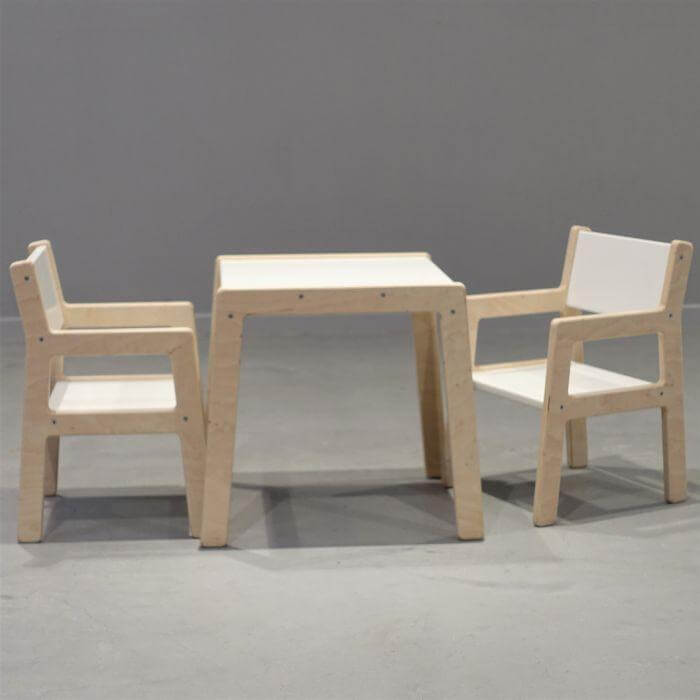 Wooden children’s table, 1-3 years | White - toddie.com