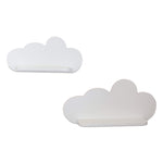 2 wooden wall shelves children's room cloud | Wolkie - white