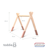 Load image into Gallery viewer, Wooden baby gym | Solid wooden play arch tipi shape (without hangers) - Terra pink
