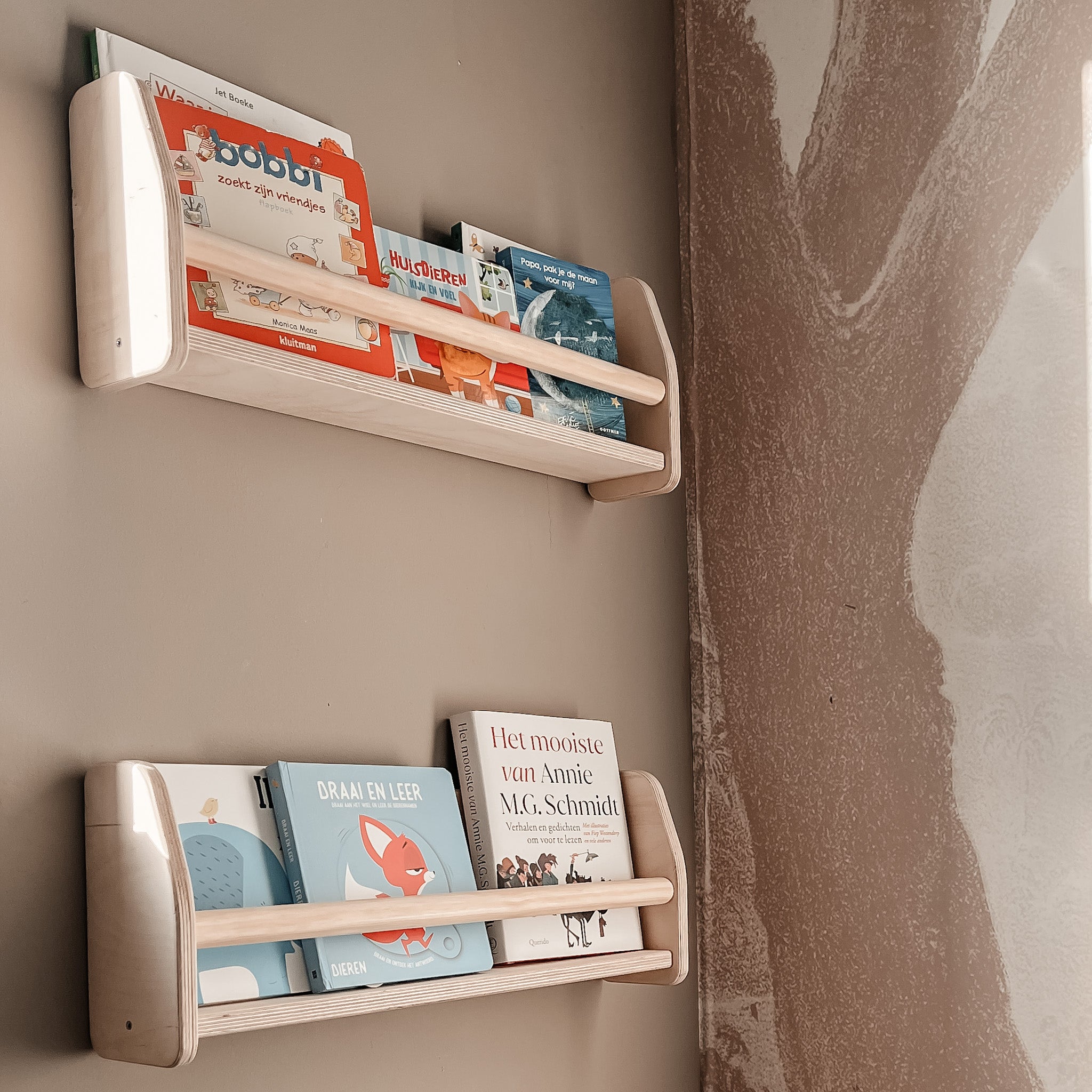 Montessori children's room bookshelf | 1 shelf - natural
