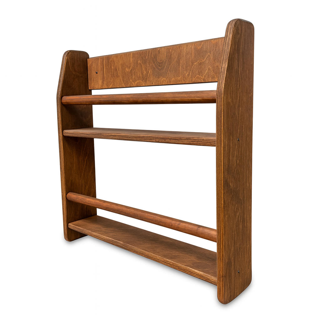 Bibliothèque Montessori pour chambre d'enfant | 2 étagères - naturel