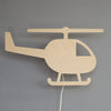 Aplique de madera para habitación infantil | Helicóptero