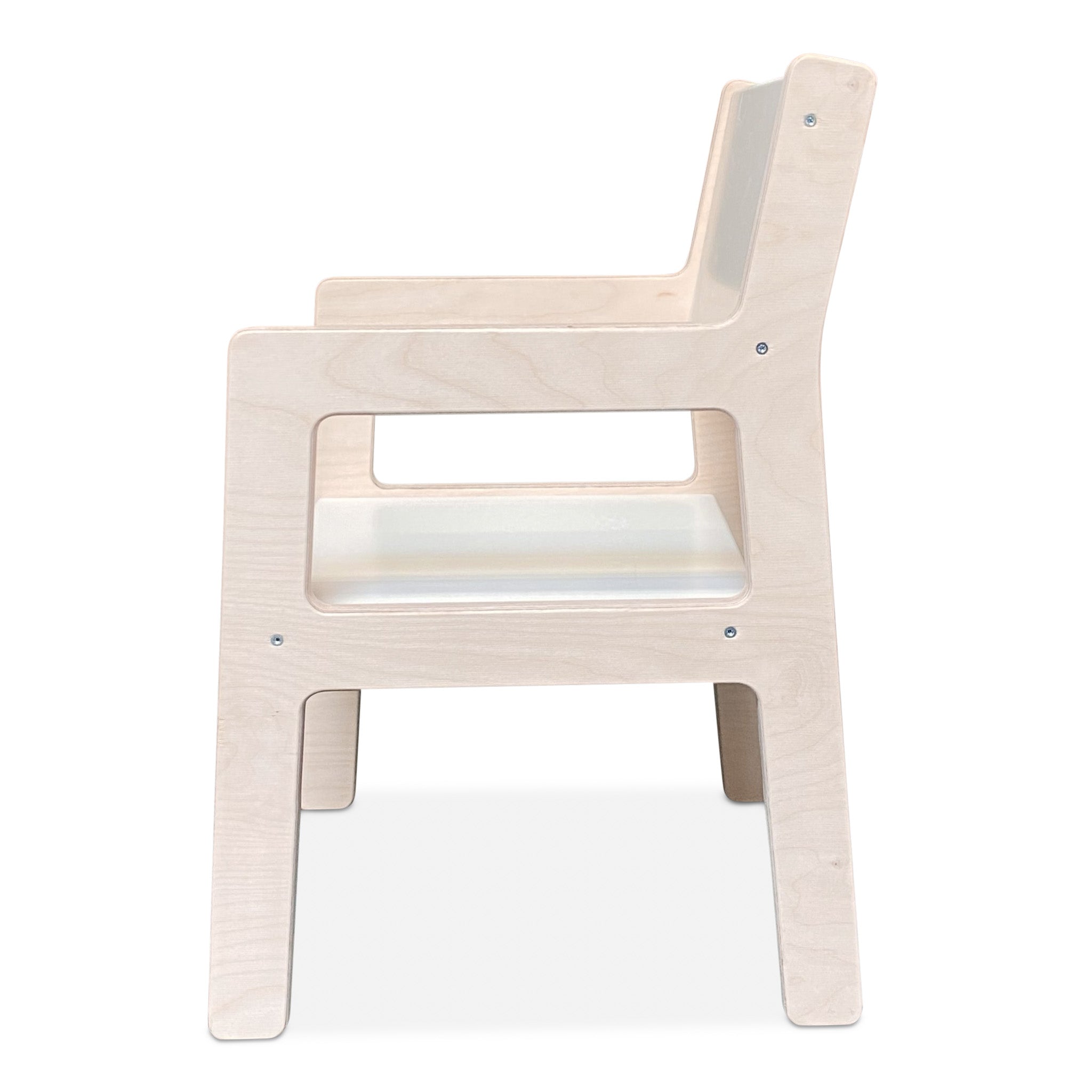 Wooden children’s chair 4-7 years | Toddler seat - white