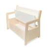 Montessori valve bench | Wooden toy box, storage bench, toy bench - white
