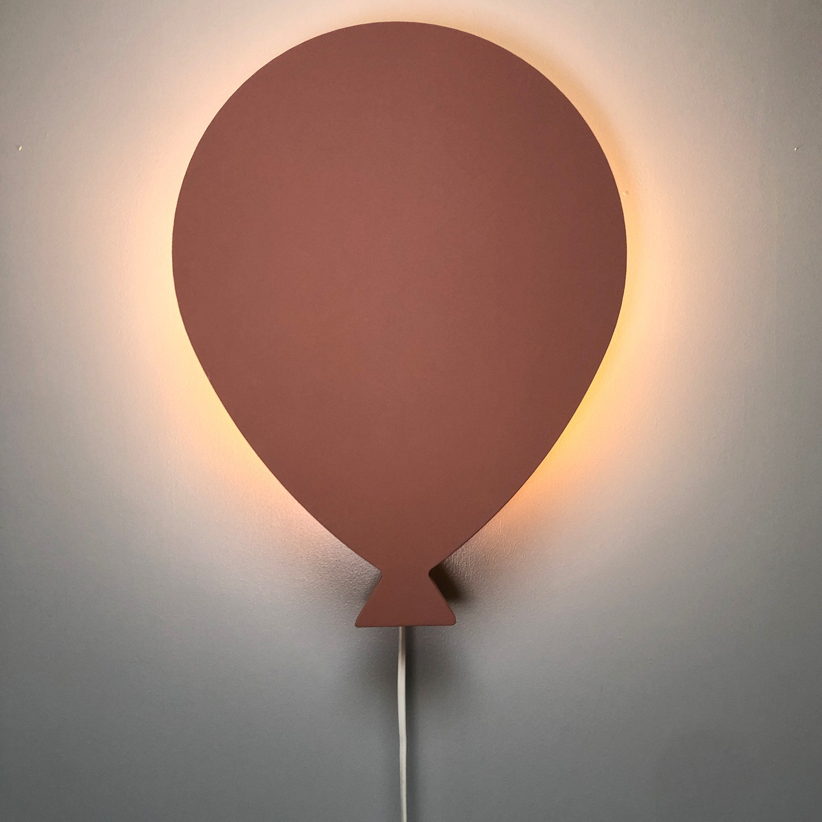 Træ væglampe børneværelse | Ballon - Terra pink