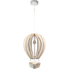 Wooden pendant lamp children's room | Hot air balloon - natural