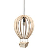 Wooden pendant lamp children's room | Hot air balloon - natural