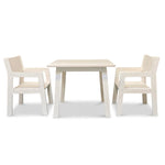 Skinnie wooden children's furniture set 4-7 years | Table + 2 chairs - natural