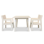 Wooden children's furniture set 4-7 years | Table + 2 chairs - natural