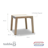 Mesa infantil de madera, 1-3 años | Blanco