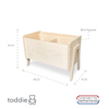 Montessori storage box children's room | Wooden book box with flap - natural