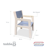 Load image into Gallery viewer, Wooden children’s chair 4-7 years | Toddler seat - denim drift