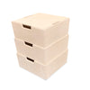 Załaduj obraz do przeglądarki galerii, Montessori storage boxes children&#39;s room | Stackable wooden boxes as a step stool - natural