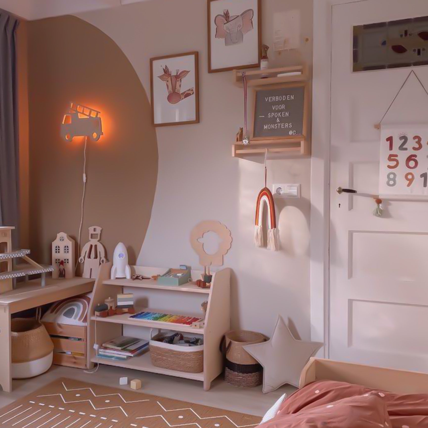 Montessori play furniture | Children's storage furniture - natural