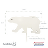 Træ væglampe børneværelse | Isbjørn - hvid