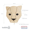 Wooden wall lamp children's room | Panther - natural
