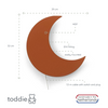 Load image into Gallery viewer, Wooden wall lamp children&#39;s room | Moon - Brick red
